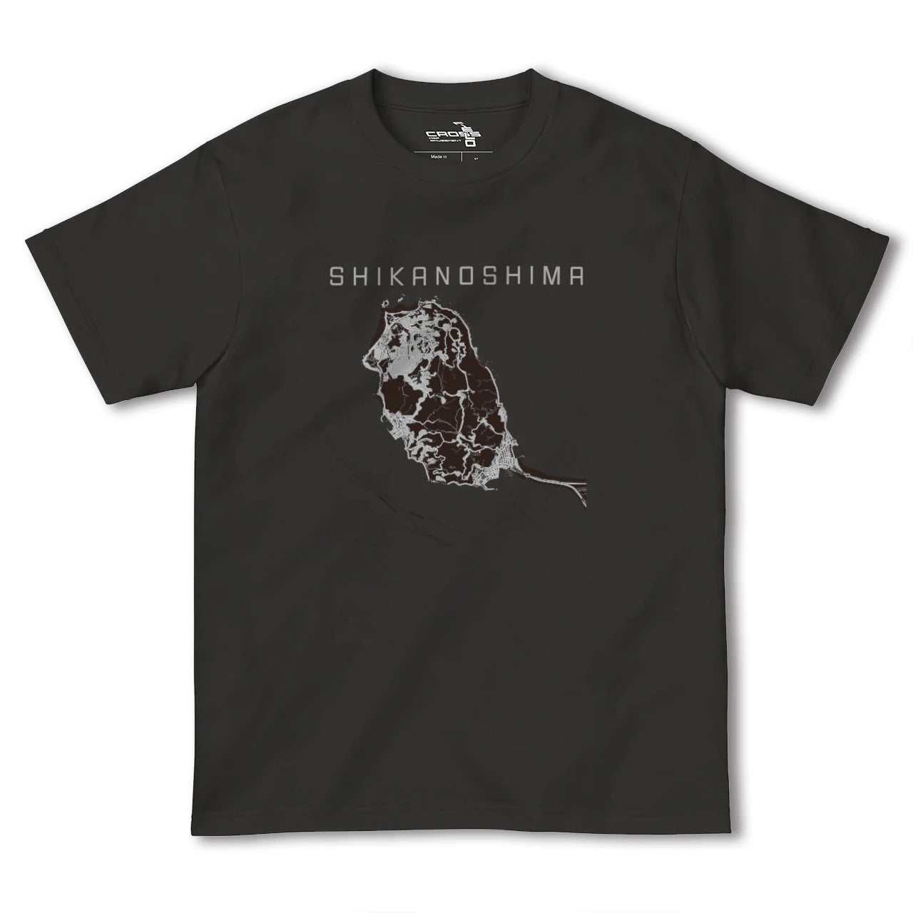 【志賀島(福岡県)】地図柄ヘビーウェイトTシャツ