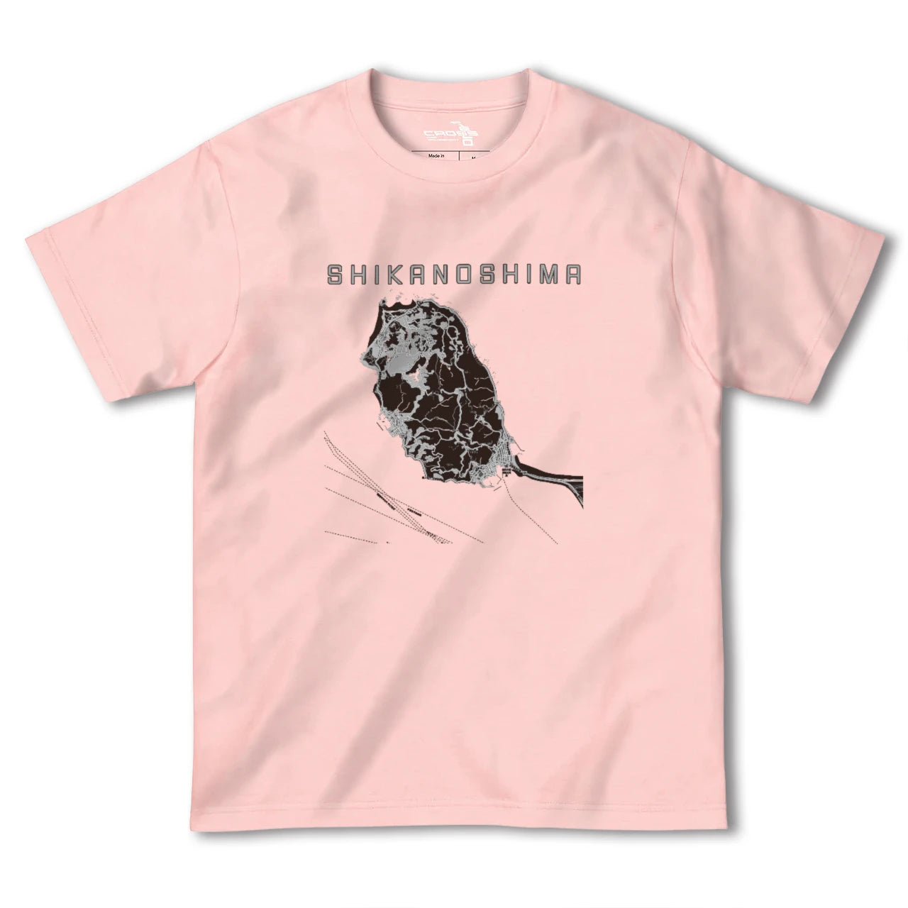 【志賀島(福岡県)】地図柄ヘビーウェイトTシャツ