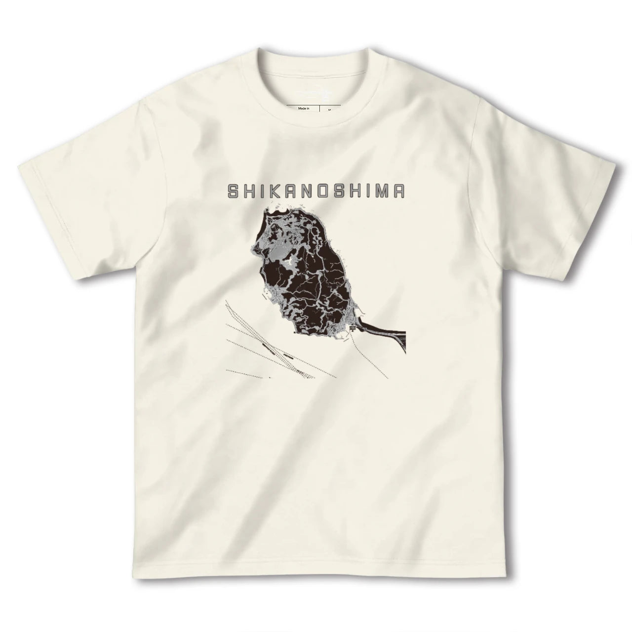 【志賀島(福岡県)】地図柄ヘビーウェイトTシャツ