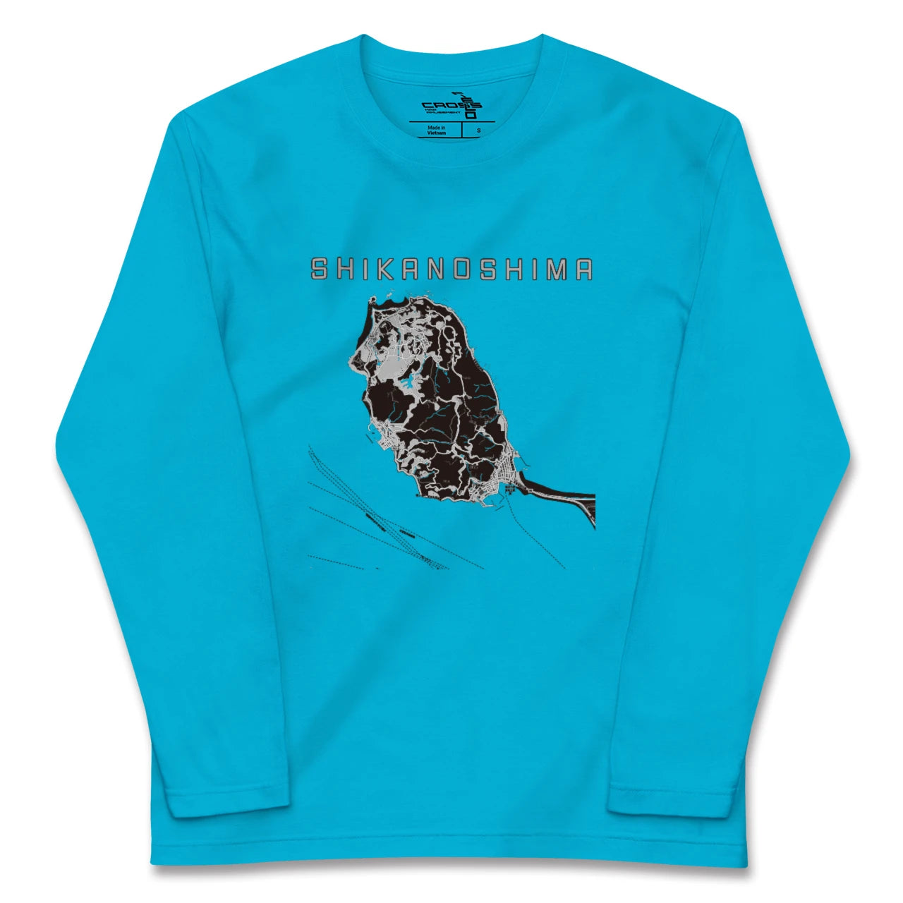 【志賀島(福岡県)】地図柄ロングスリーブTシャツ