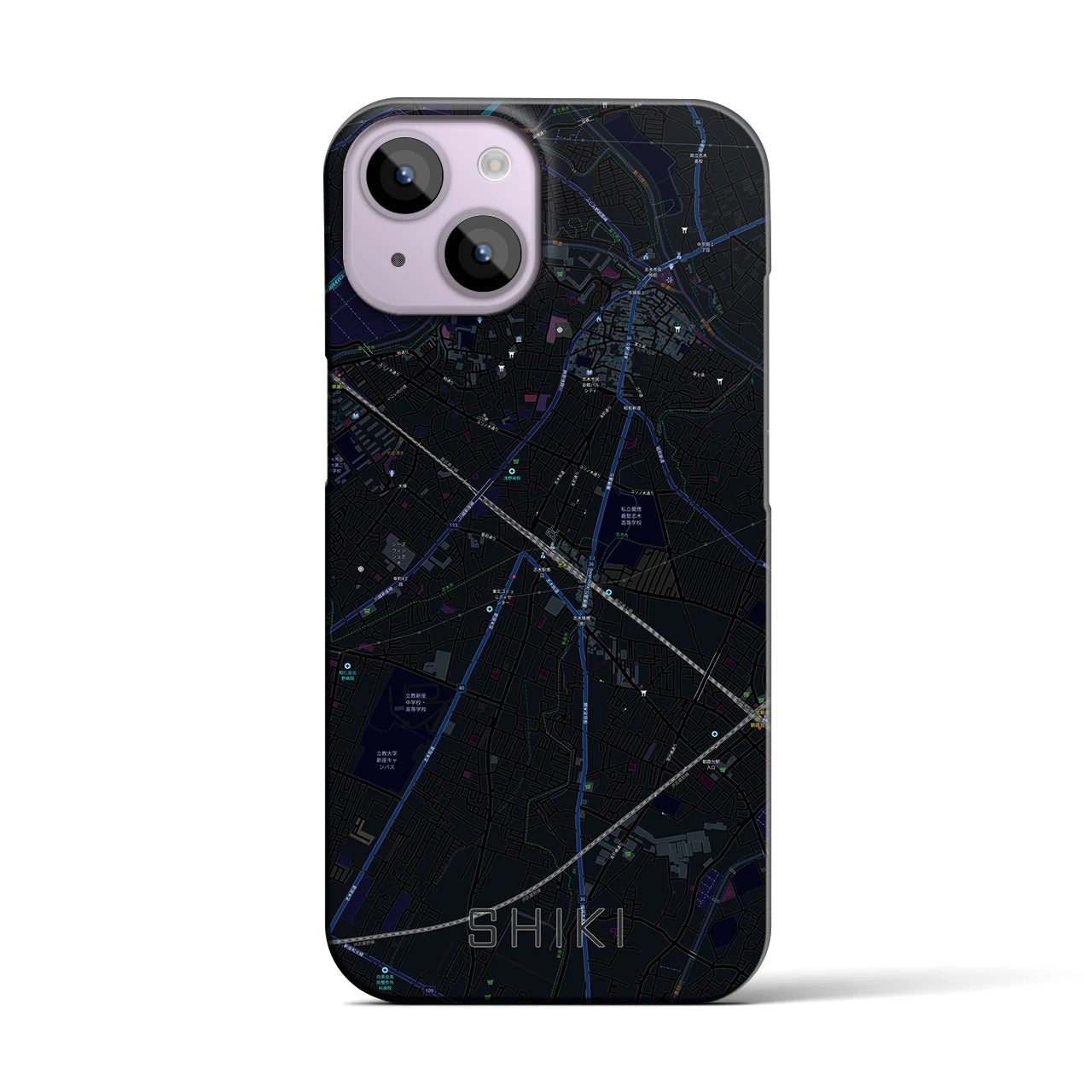 【志木(埼玉県)】地図柄iPhoneケース(バックカバータイプ)