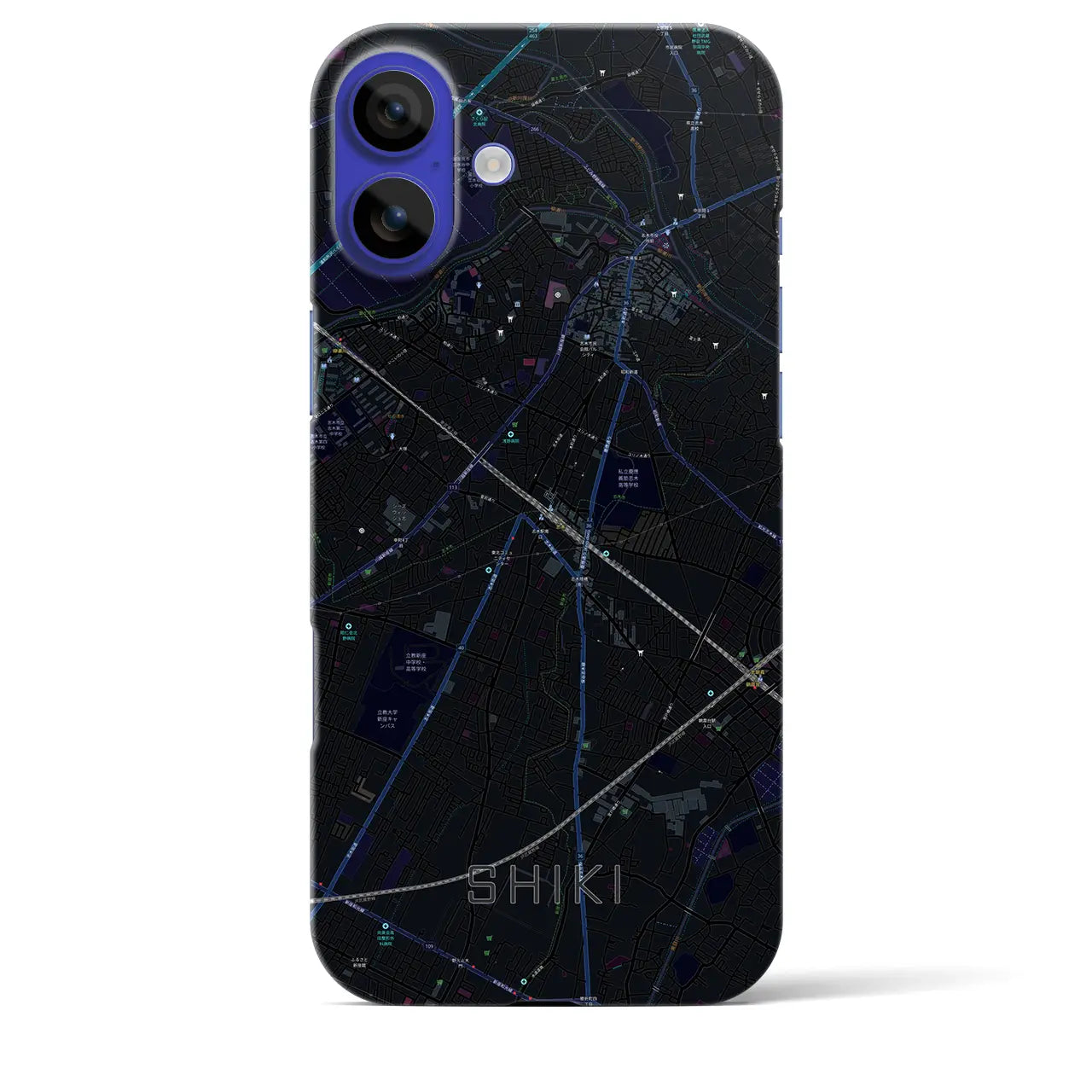 【志木(埼玉県)】地図柄iPhoneケース(バックカバータイプ)