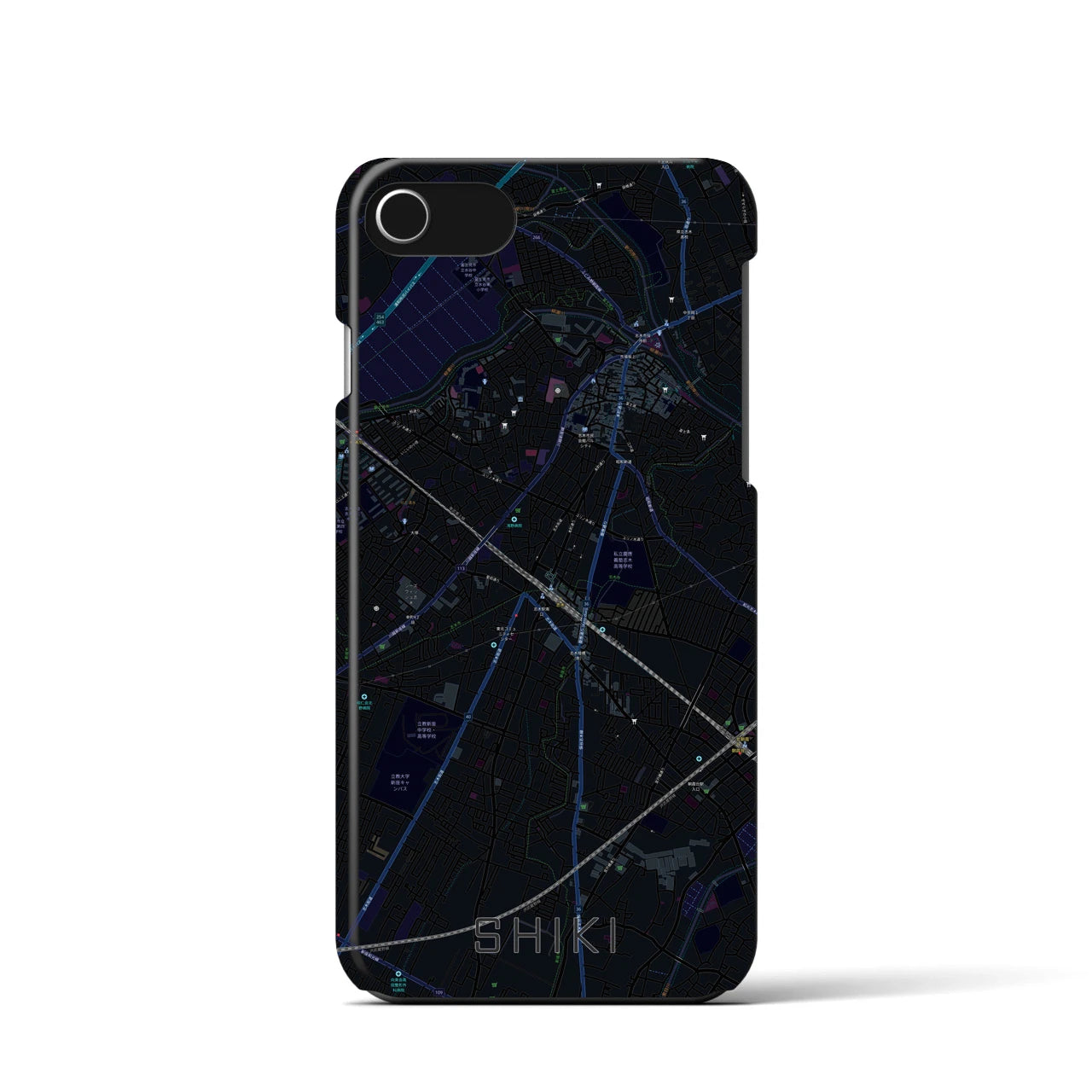 【志木(埼玉県)】地図柄iPhoneケース(バックカバータイプ)