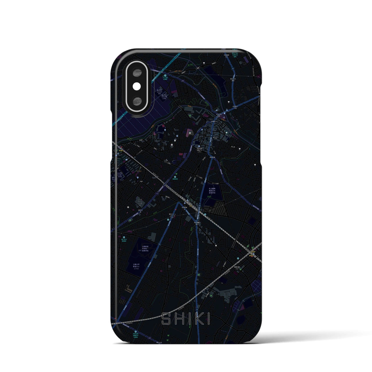 【志木(埼玉県)】地図柄iPhoneケース(バックカバータイプ)