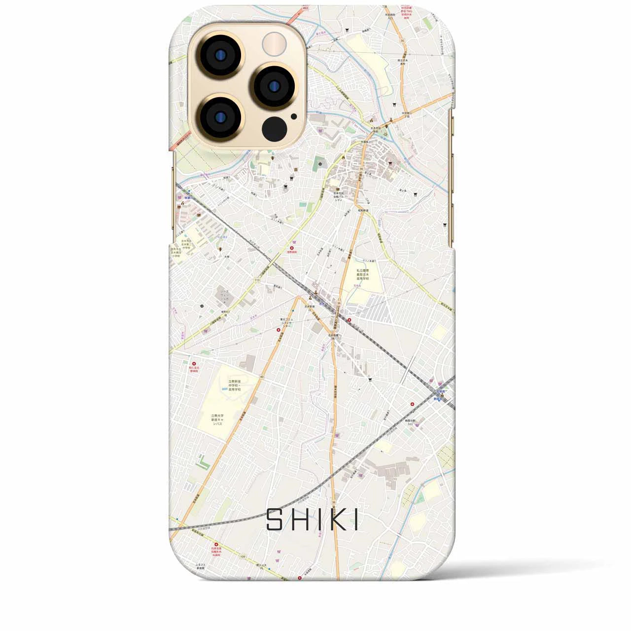【志木(埼玉県)】地図柄iPhoneケース(バックカバータイプ)
