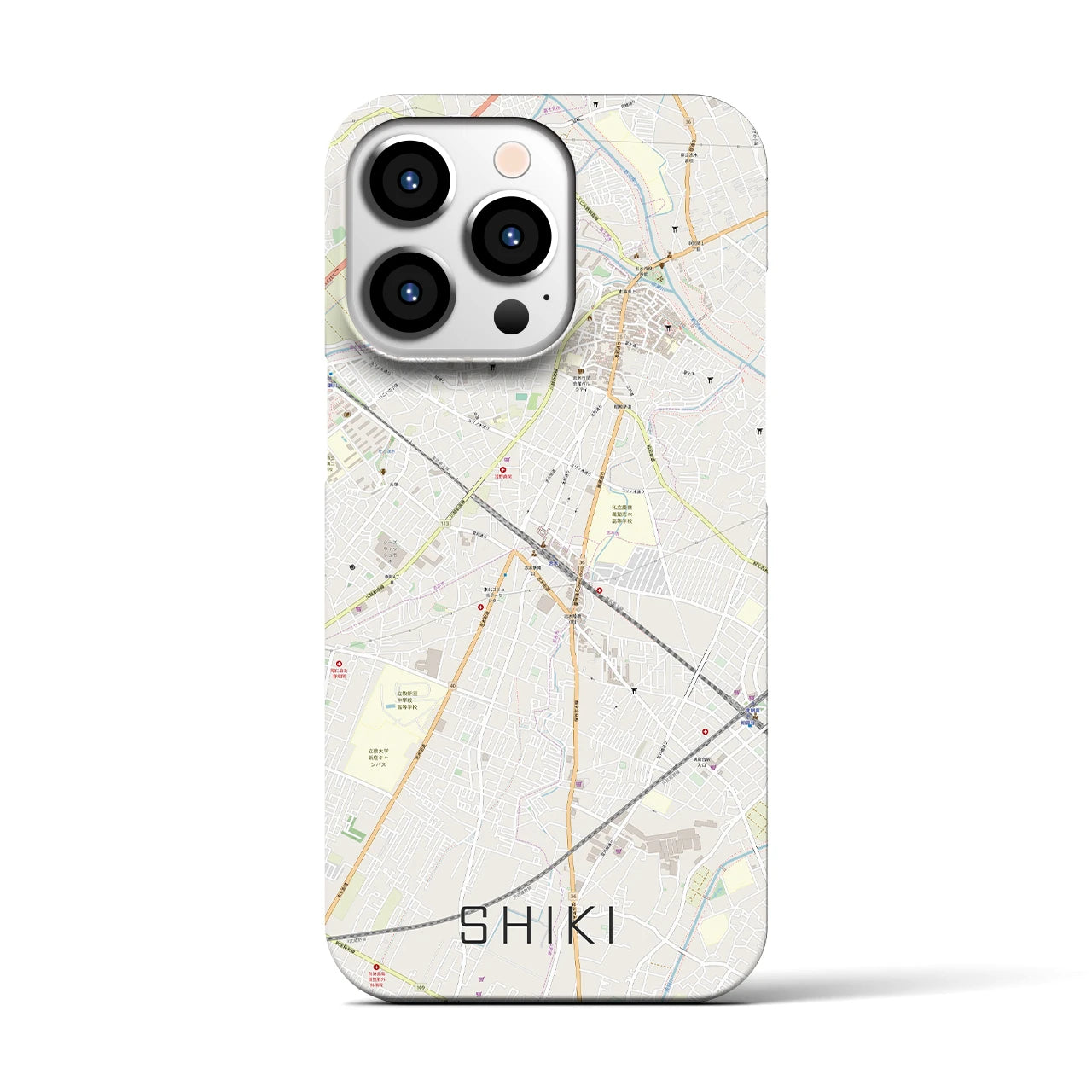 【志木(埼玉県)】地図柄iPhoneケース(バックカバータイプ)