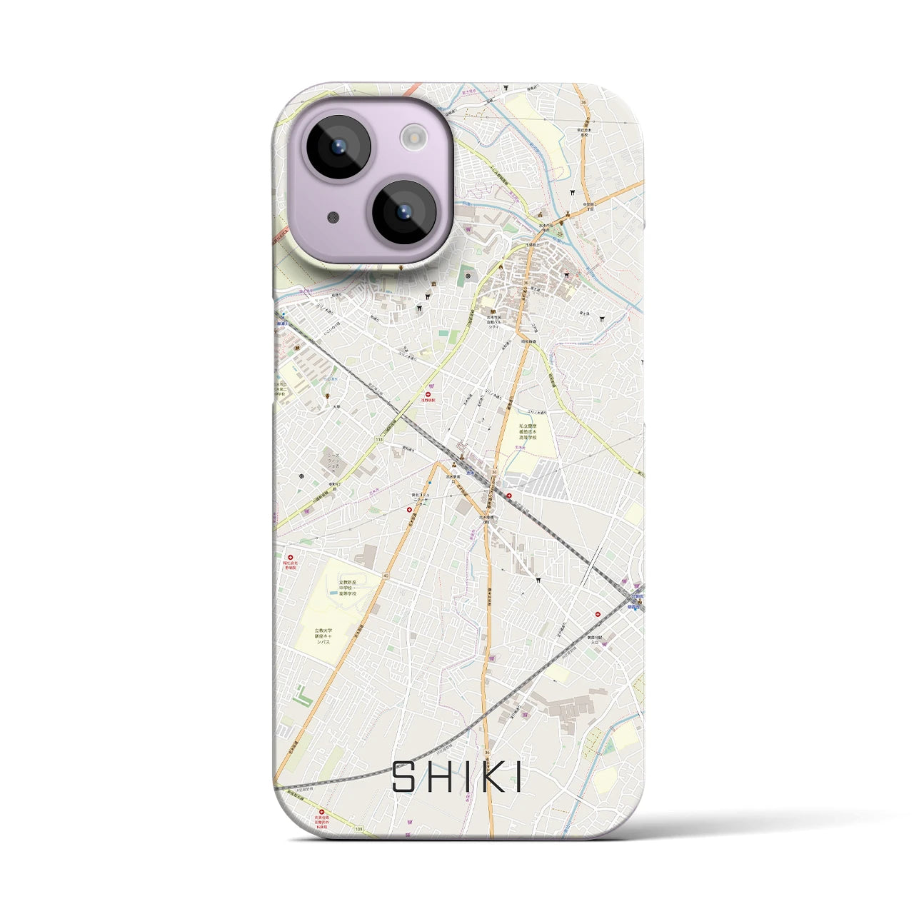 【志木(埼玉県)】地図柄iPhoneケース(バックカバータイプ)