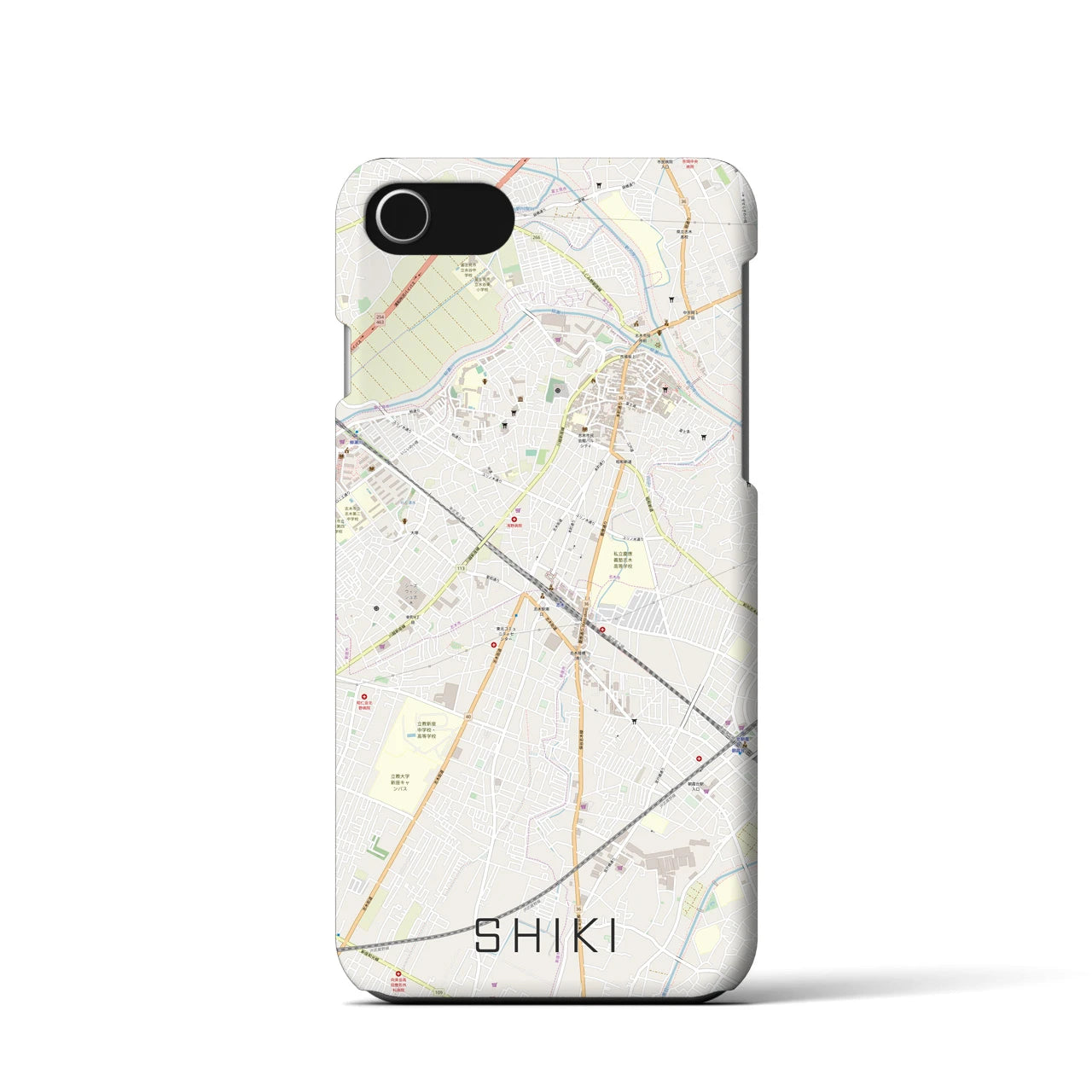 【志木(埼玉県)】地図柄iPhoneケース(バックカバータイプ)