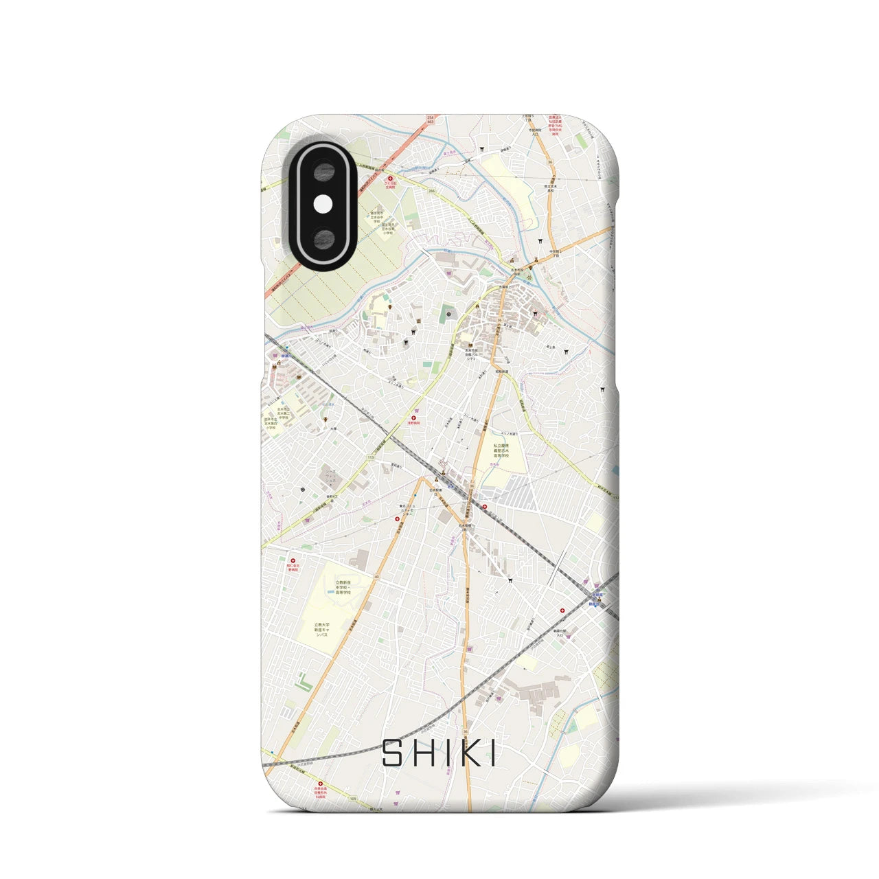 【志木(埼玉県)】地図柄iPhoneケース(バックカバータイプ)