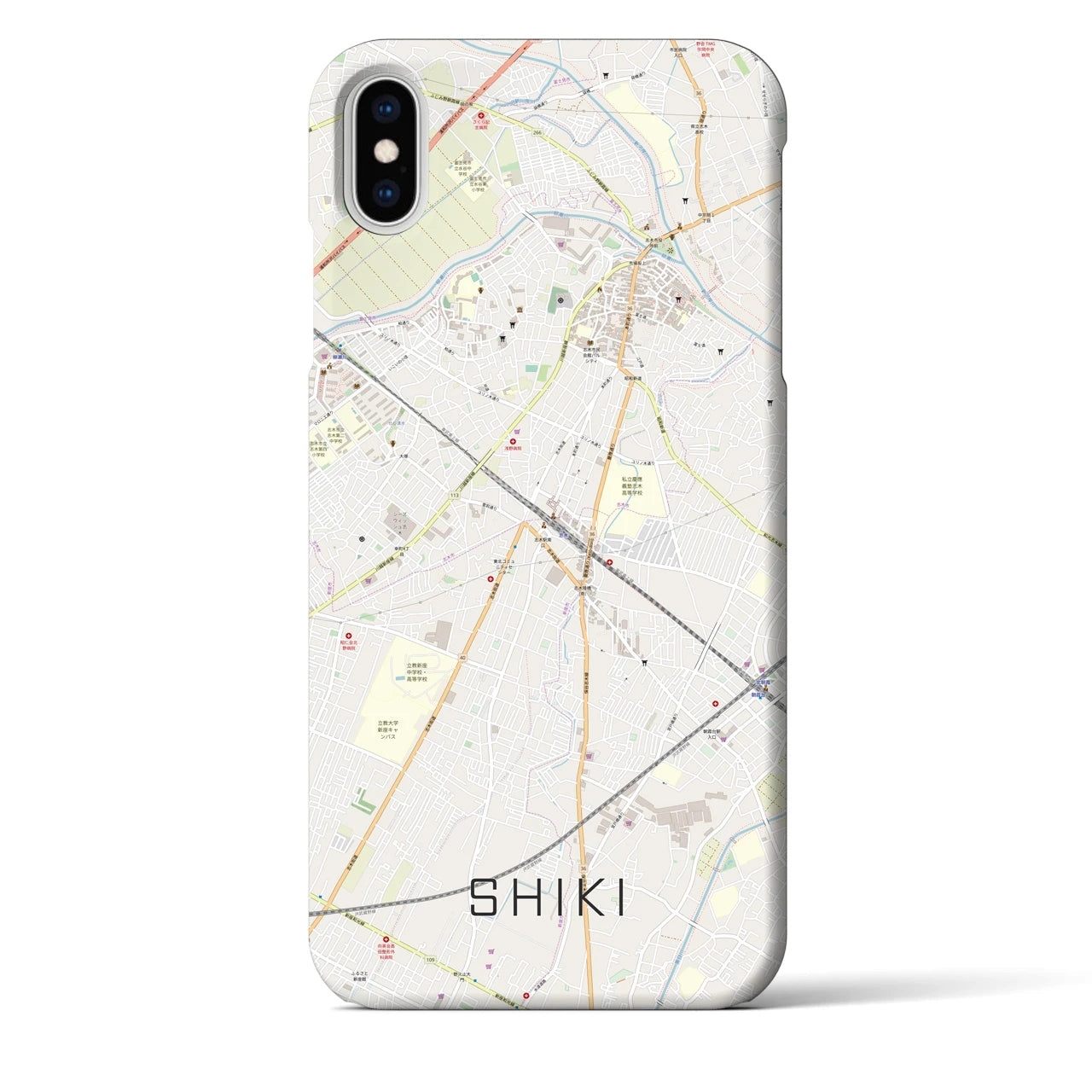 【志木(埼玉県)】地図柄iPhoneケース(バックカバータイプ)