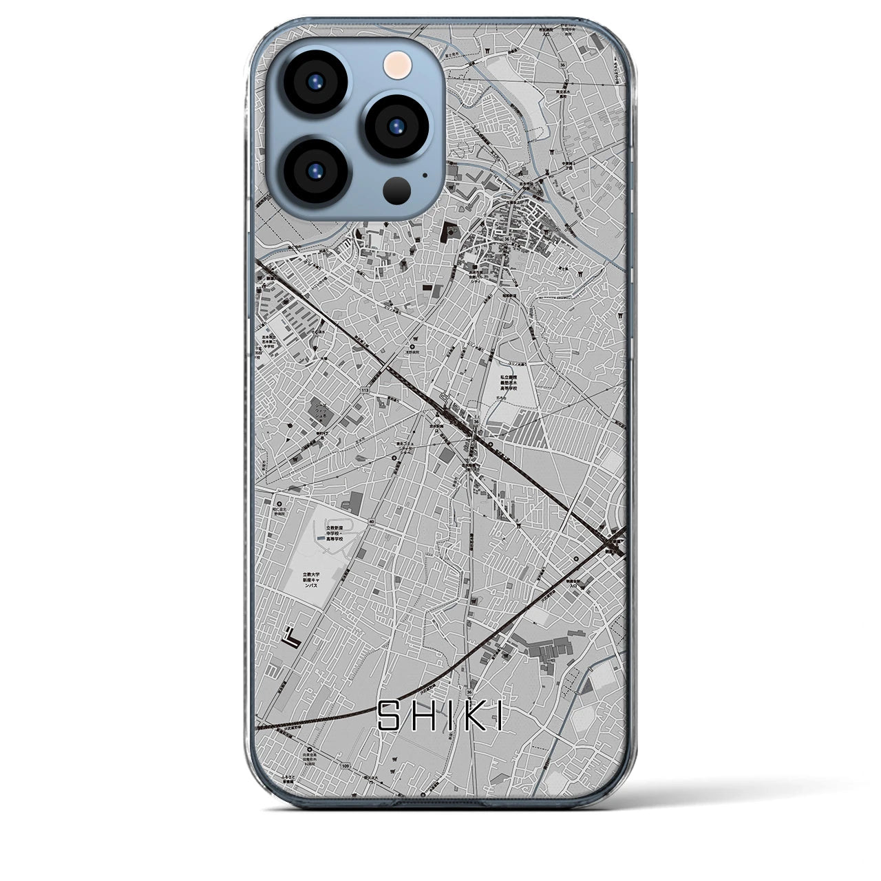 【志木(埼玉県)】地図柄iPhoneケース(クリアタイプ)