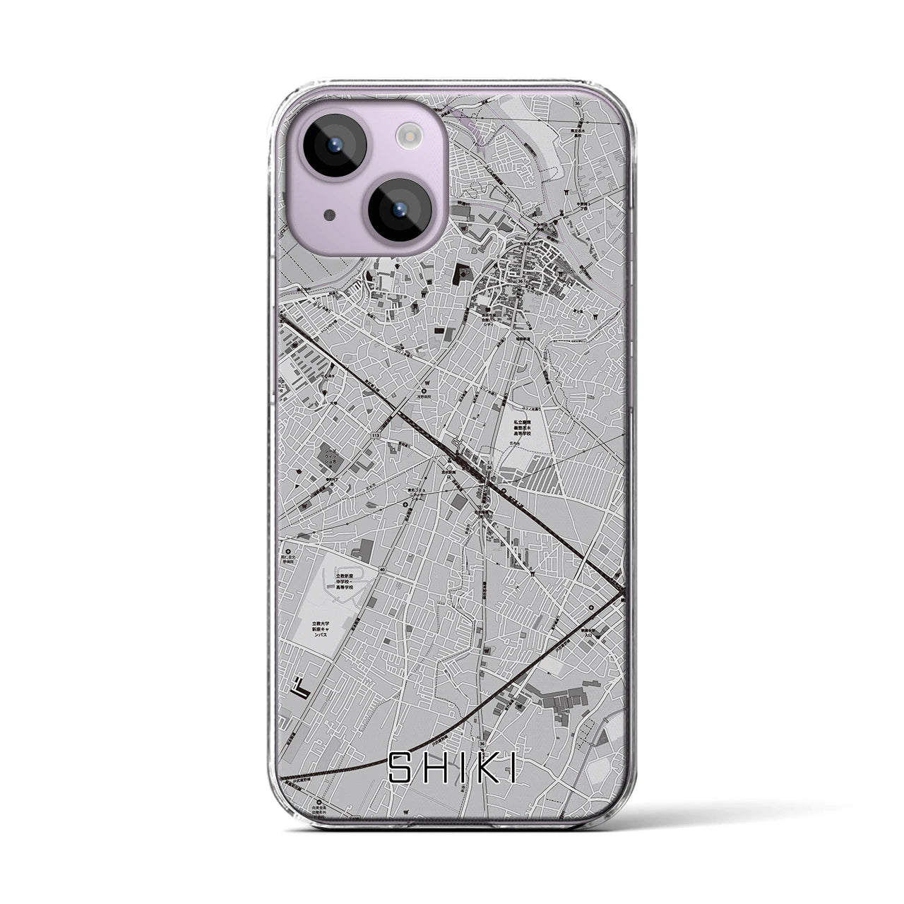 【志木(埼玉県)】地図柄iPhoneケース(クリアタイプ)