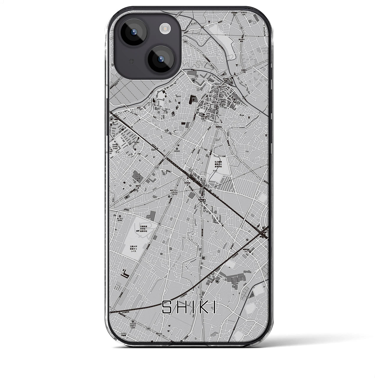 【志木(埼玉県)】地図柄iPhoneケース(クリアタイプ)