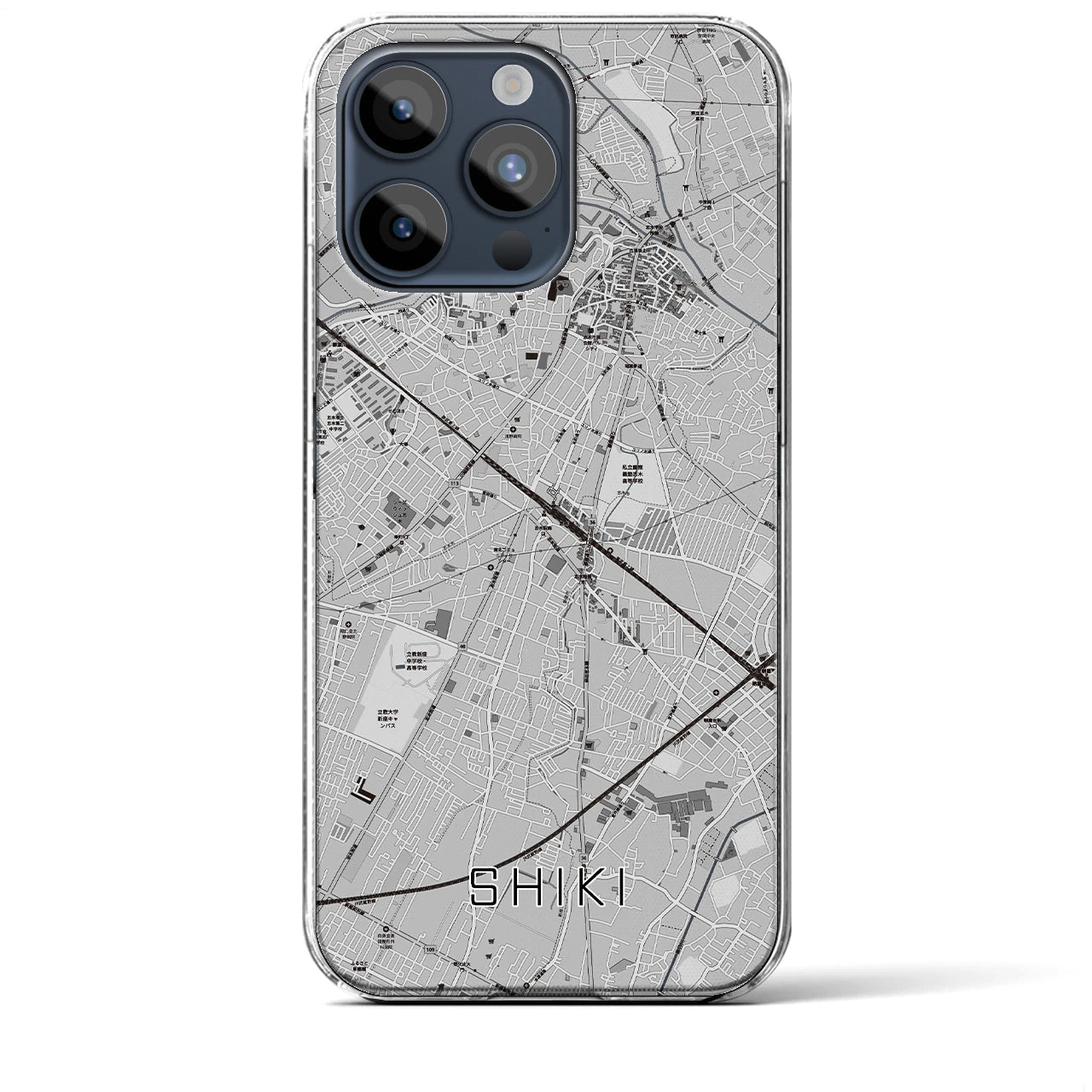 【志木(埼玉県)】地図柄iPhoneケース(クリアタイプ)