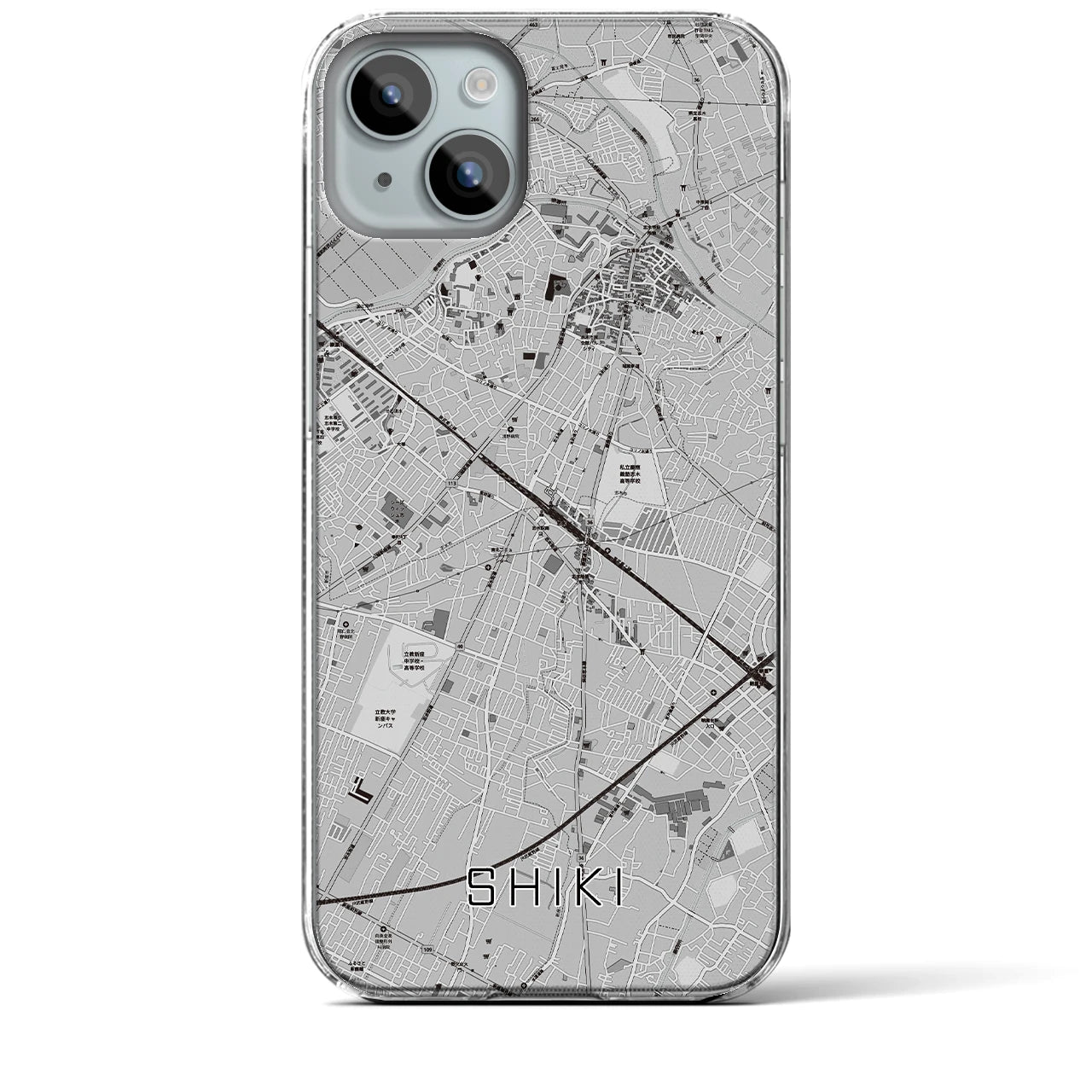 【志木(埼玉県)】地図柄iPhoneケース(クリアタイプ)