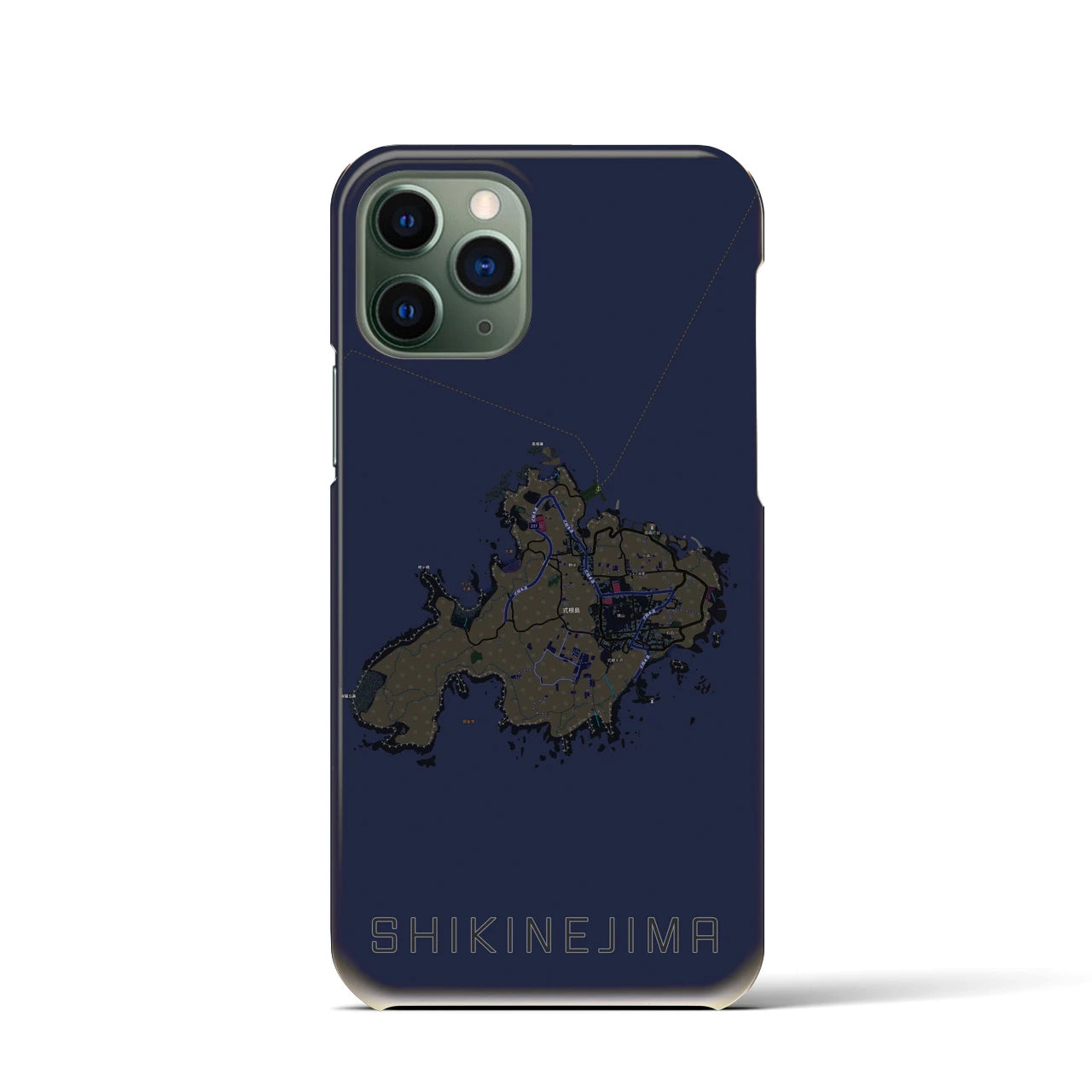 【式根島(東京都)】地図柄iPhoneケース(バックカバータイプ)