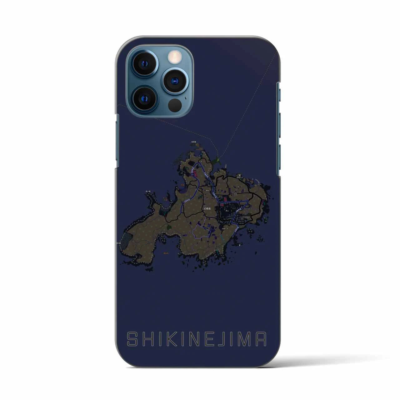 【式根島(東京都)】地図柄iPhoneケース(バックカバータイプ)