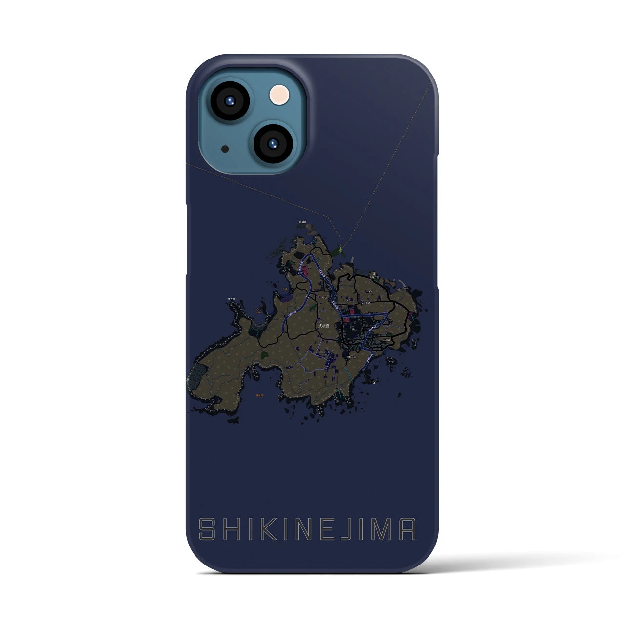 【式根島(東京都)】地図柄iPhoneケース(バックカバータイプ)