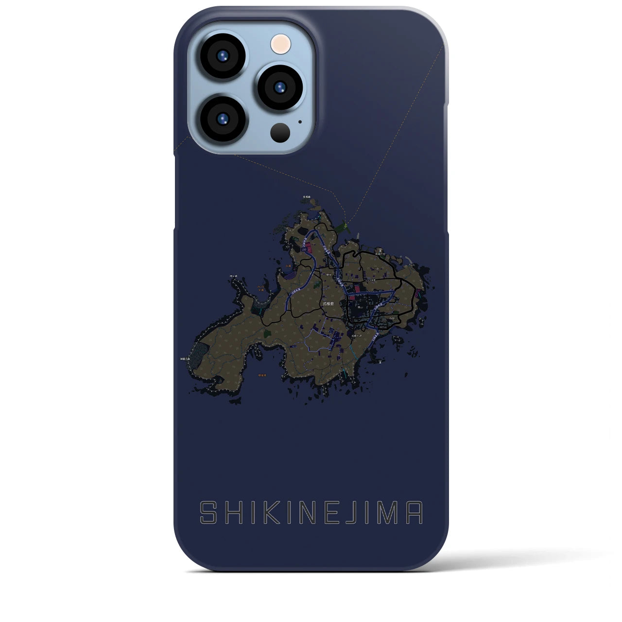 【式根島(東京都)】地図柄iPhoneケース(バックカバータイプ)