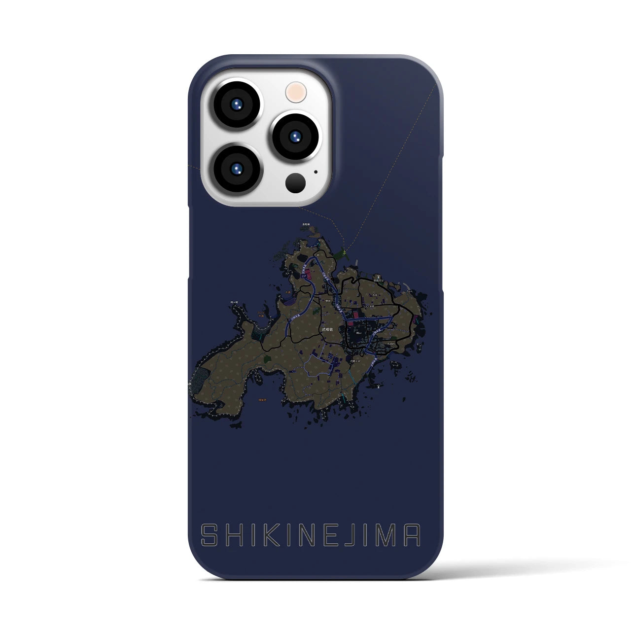【式根島(東京都)】地図柄iPhoneケース(バックカバータイプ)