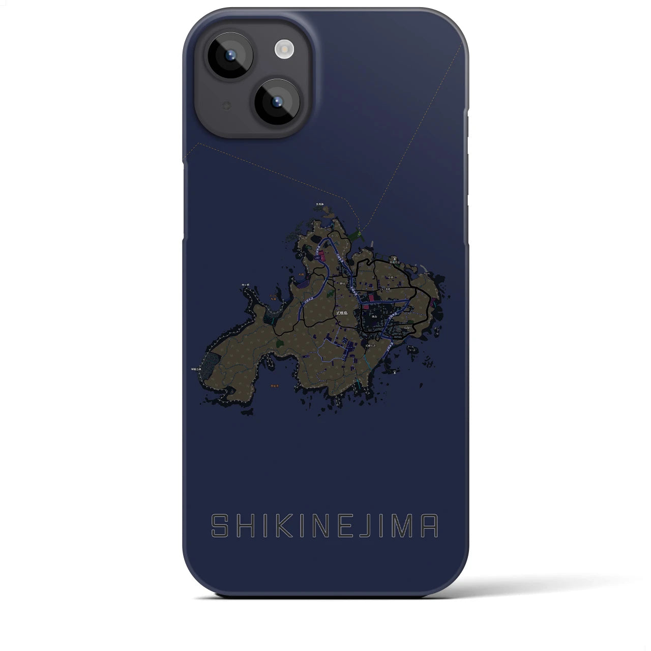 【式根島(東京都)】地図柄iPhoneケース(バックカバータイプ)