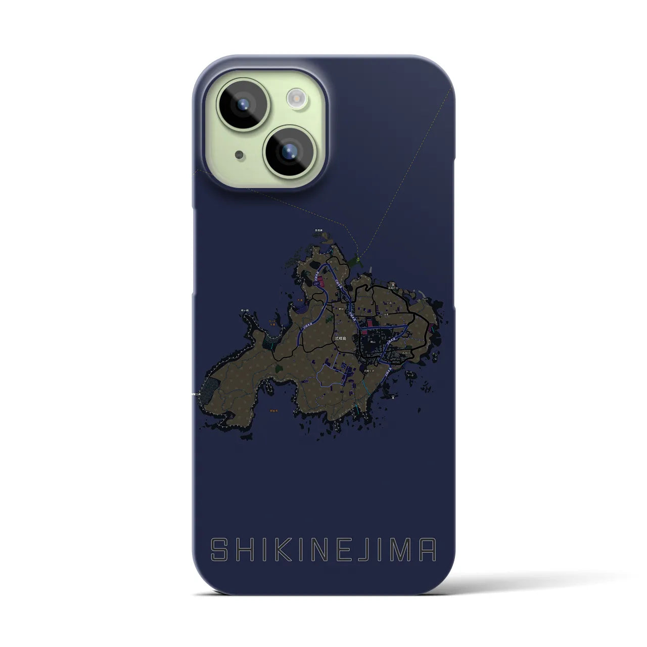 【式根島(東京都)】地図柄iPhoneケース(バックカバータイプ)