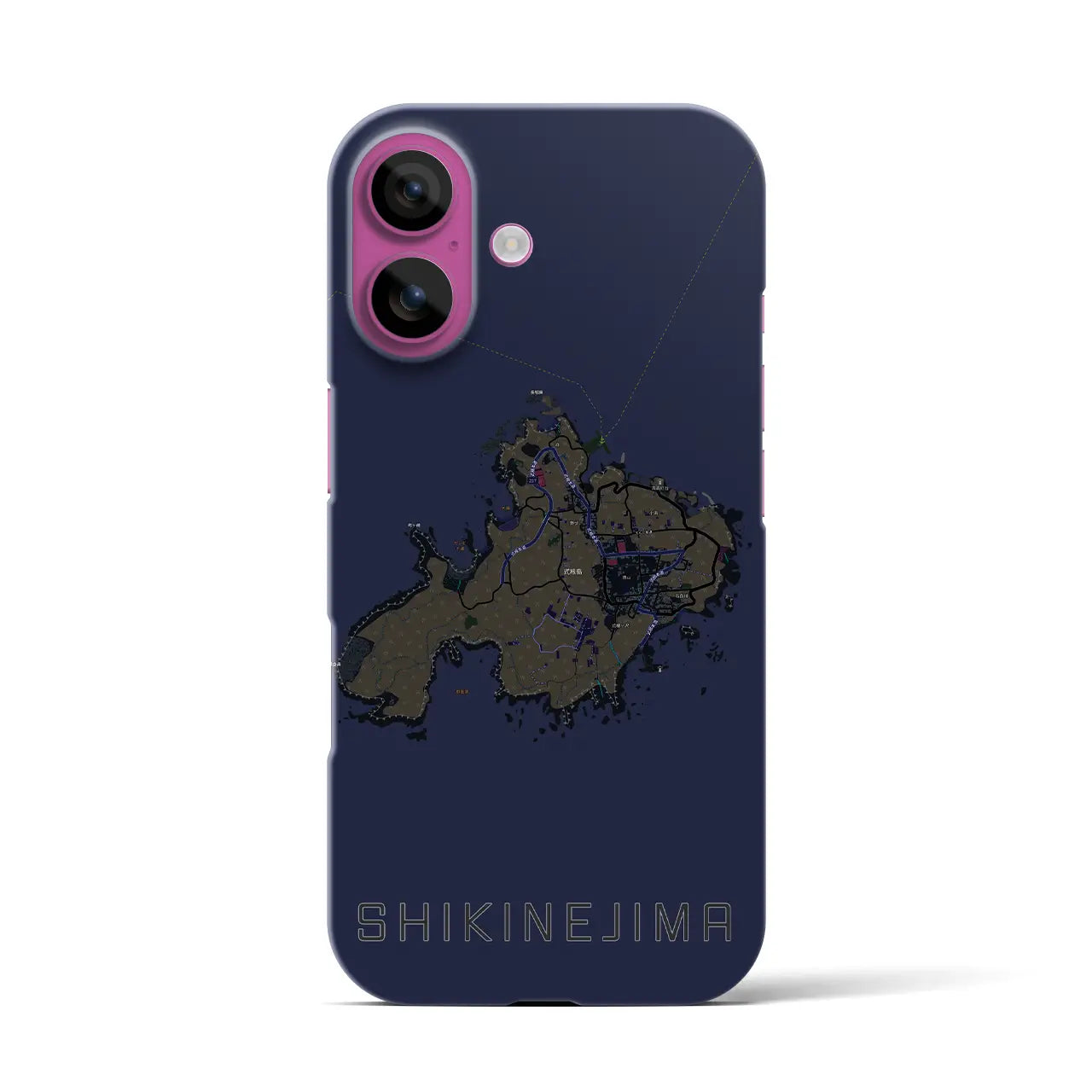 【式根島(東京都)】地図柄iPhoneケース(バックカバータイプ)