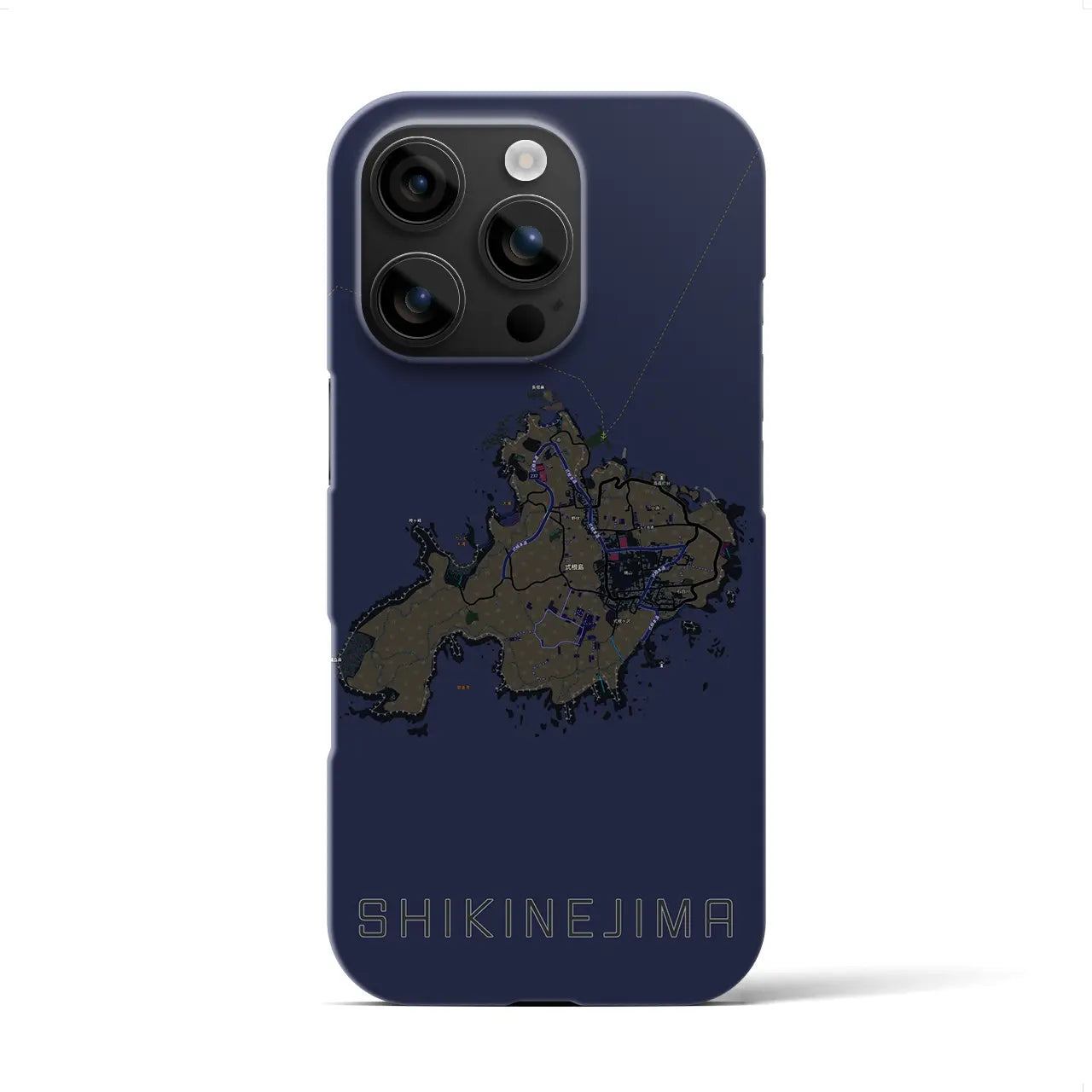 【式根島(東京都)】地図柄iPhoneケース(バックカバータイプ)