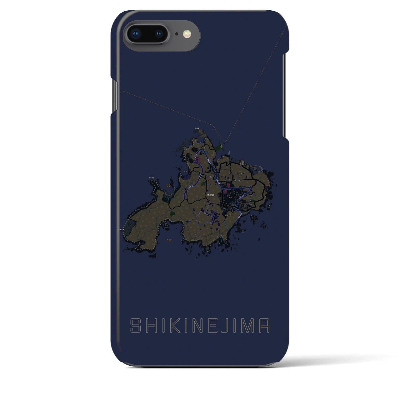 【式根島(東京都)】地図柄iPhoneケース(バックカバータイプ)