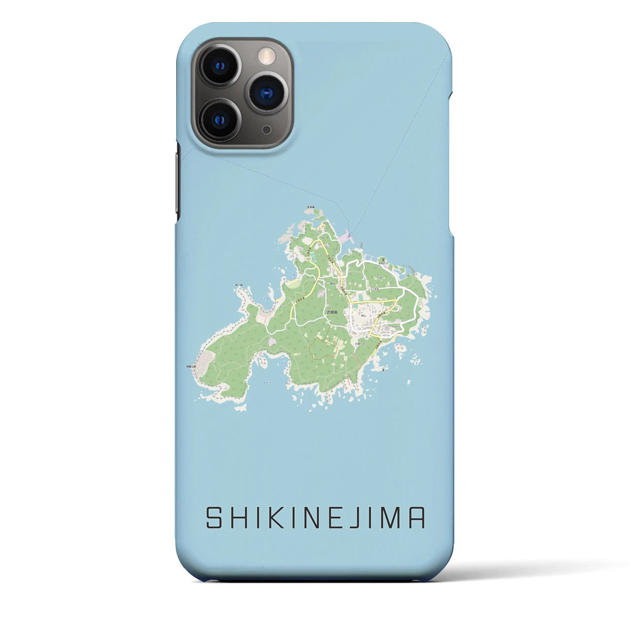【式根島(東京都)】地図柄iPhoneケース(バックカバータイプ)