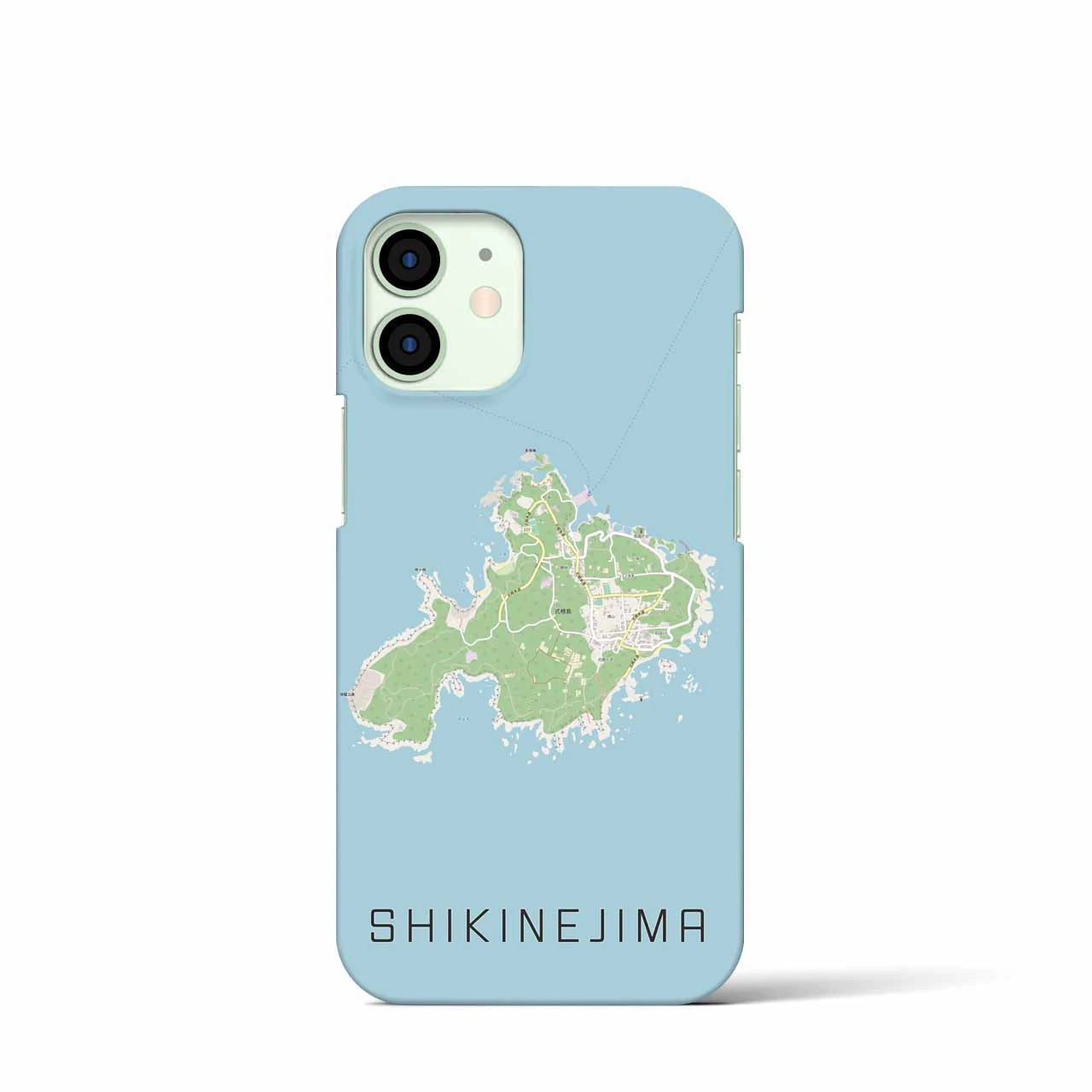 【式根島(東京都)】地図柄iPhoneケース(バックカバータイプ)
