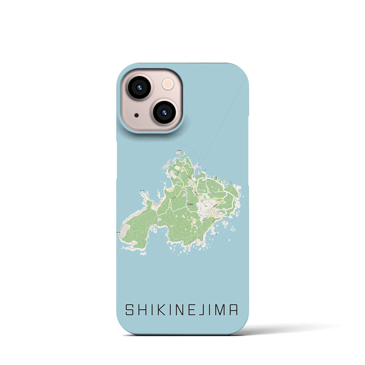 【式根島(東京都)】地図柄iPhoneケース(バックカバータイプ)