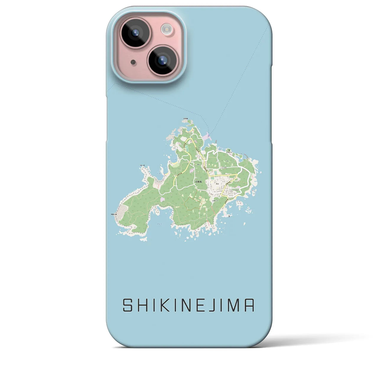 【式根島(東京都)】地図柄iPhoneケース(バックカバータイプ)