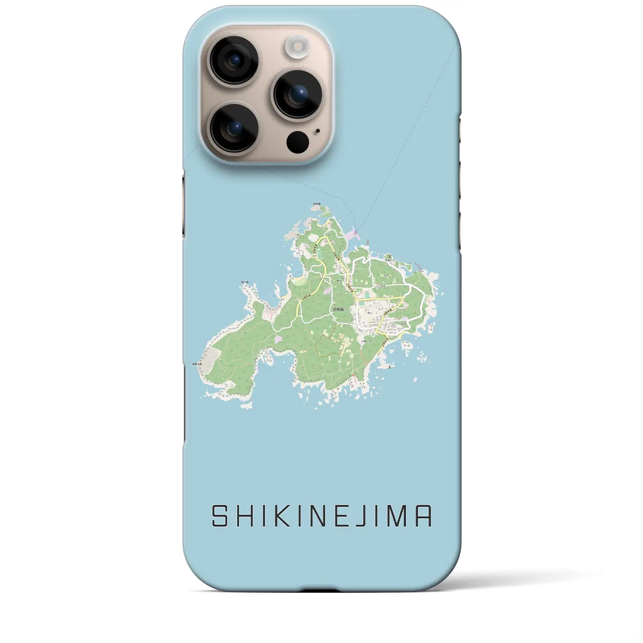 【式根島(東京都)】地図柄iPhoneケース(バックカバータイプ)