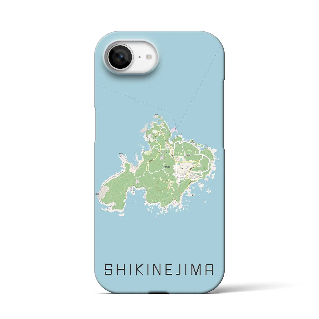 【式根島(東京都)】地図柄iPhoneケース(バックカバータイプ)