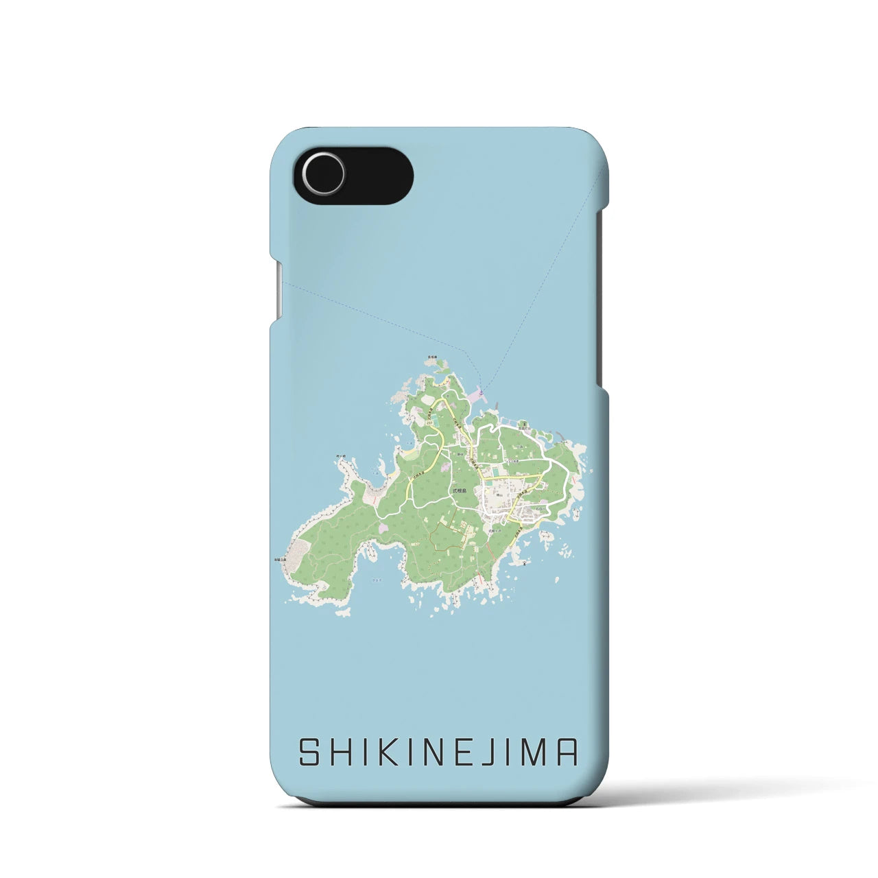【式根島(東京都)】地図柄iPhoneケース(バックカバータイプ)
