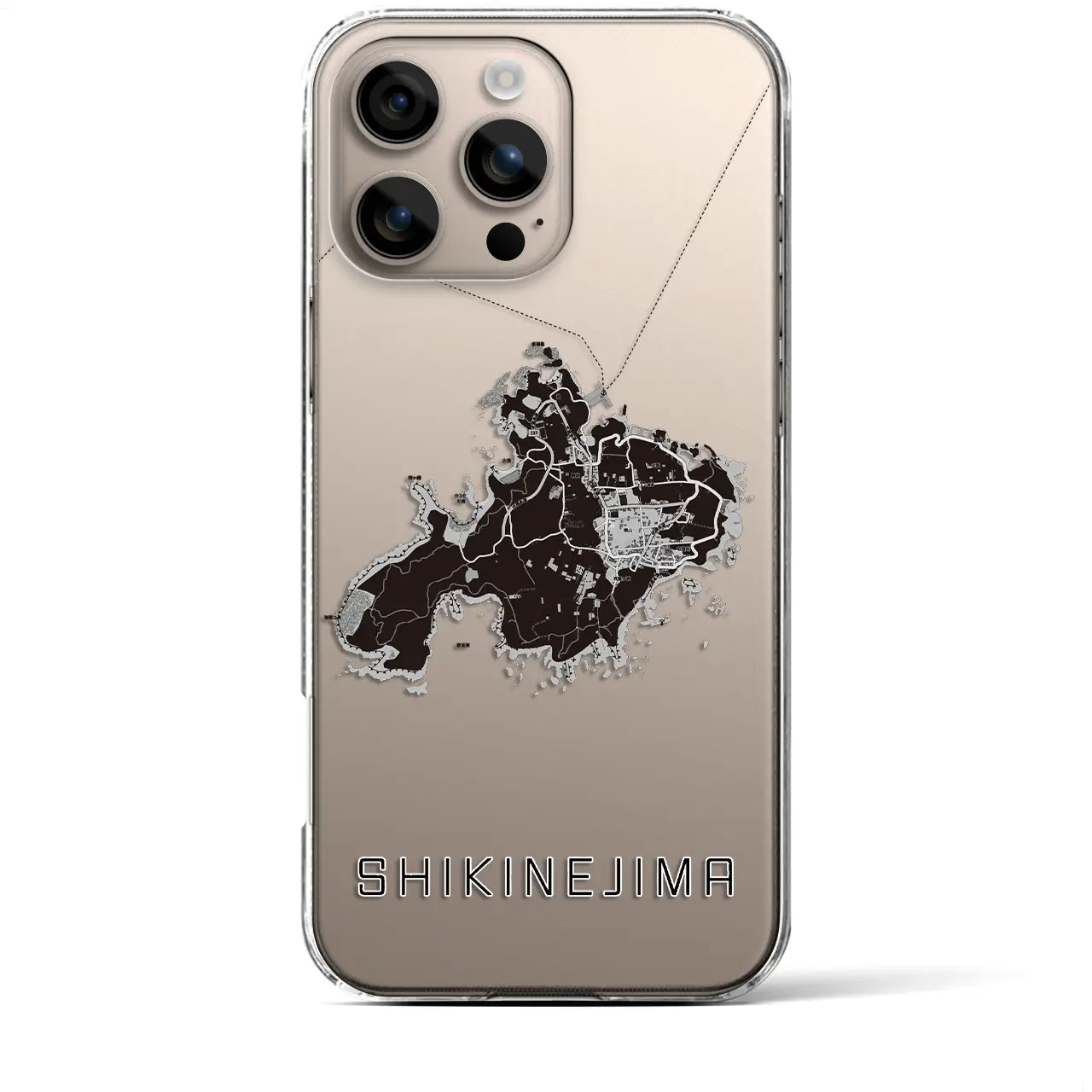 【式根島(東京都)】地図柄iPhoneケース(クリアタイプ)