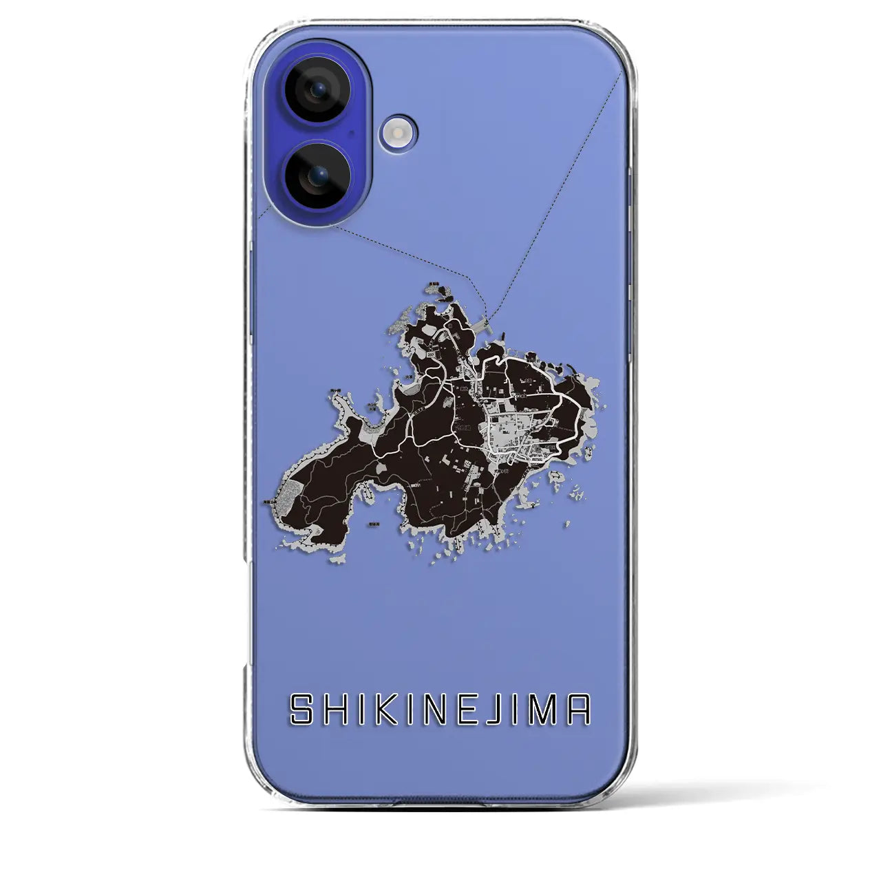 【式根島(東京都)】地図柄iPhoneケース(クリアタイプ)