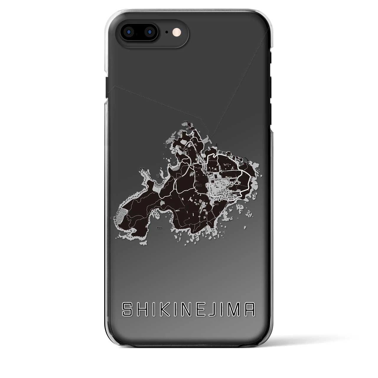 【式根島(東京都)】地図柄iPhoneケース(クリアタイプ)