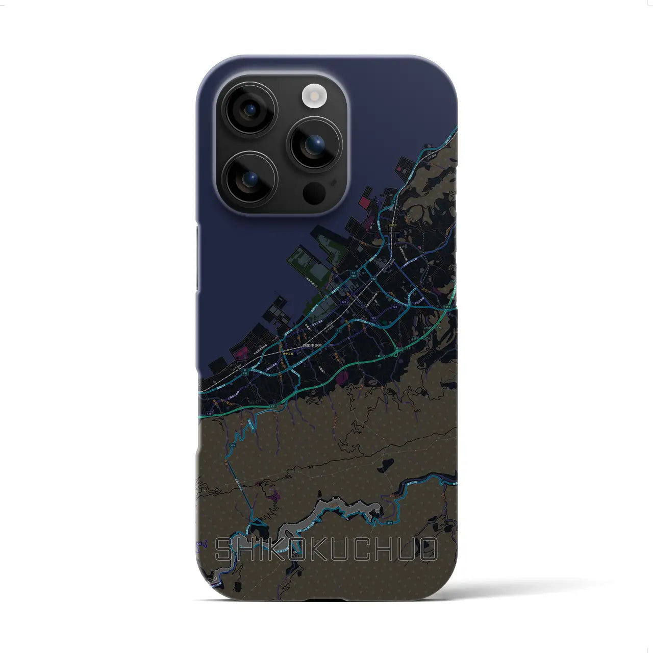 【四国中央(愛媛県)】地図柄iPhoneケース(バックカバータイプ)