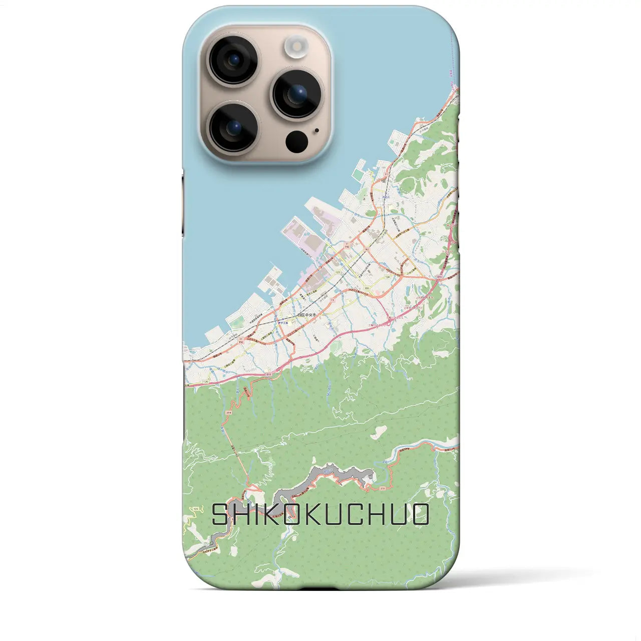 【四国中央(愛媛県)】地図柄iPhoneケース(バックカバータイプ)