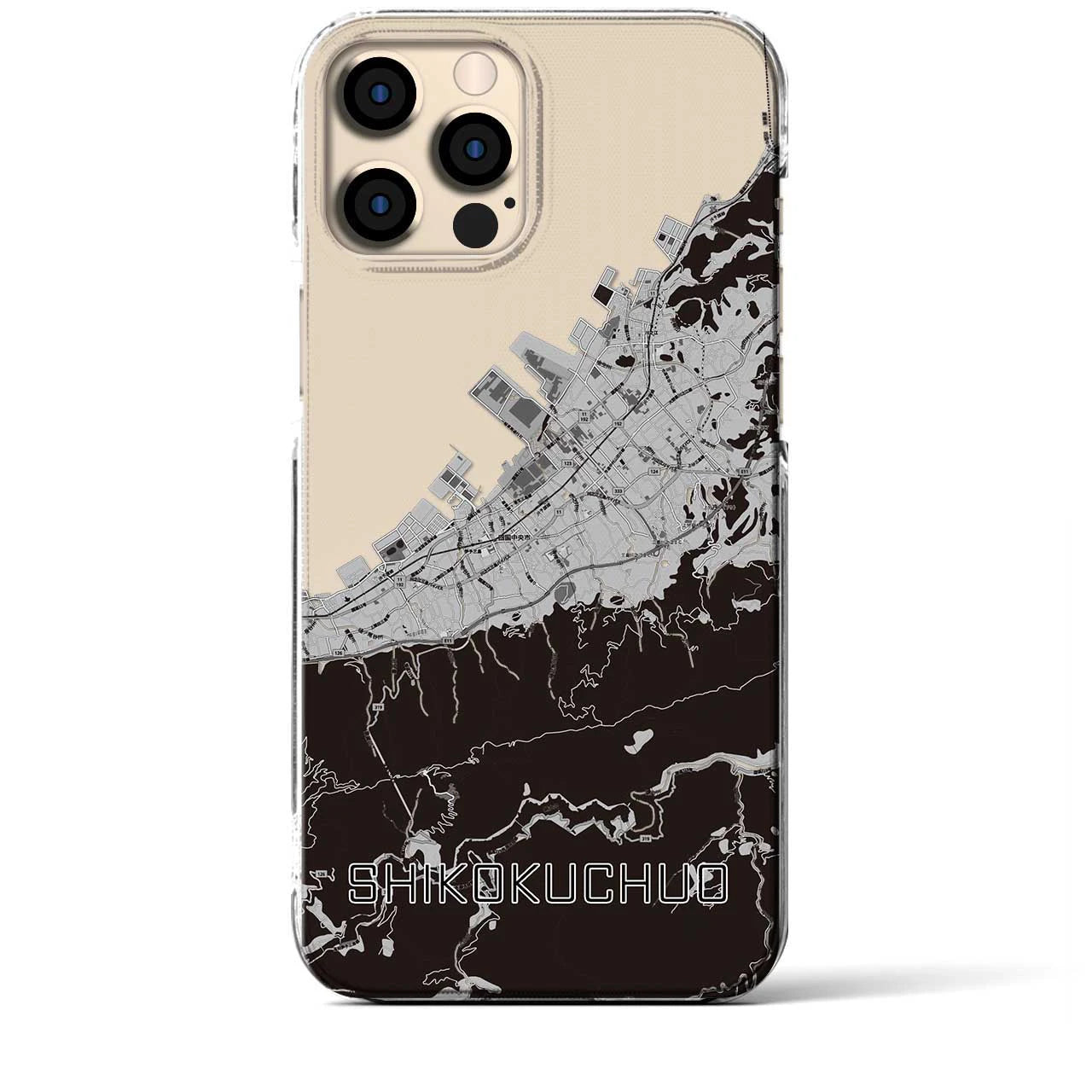 【四国中央(愛媛県)】地図柄iPhoneケース(クリアタイプ)