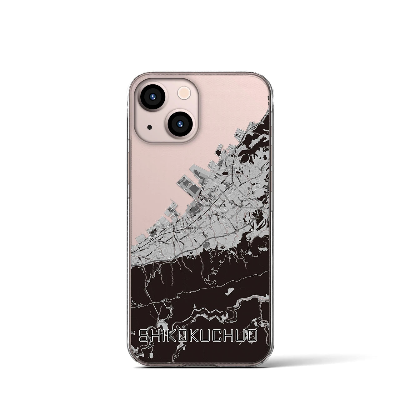 【四国中央(愛媛県)】地図柄iPhoneケース(クリアタイプ)