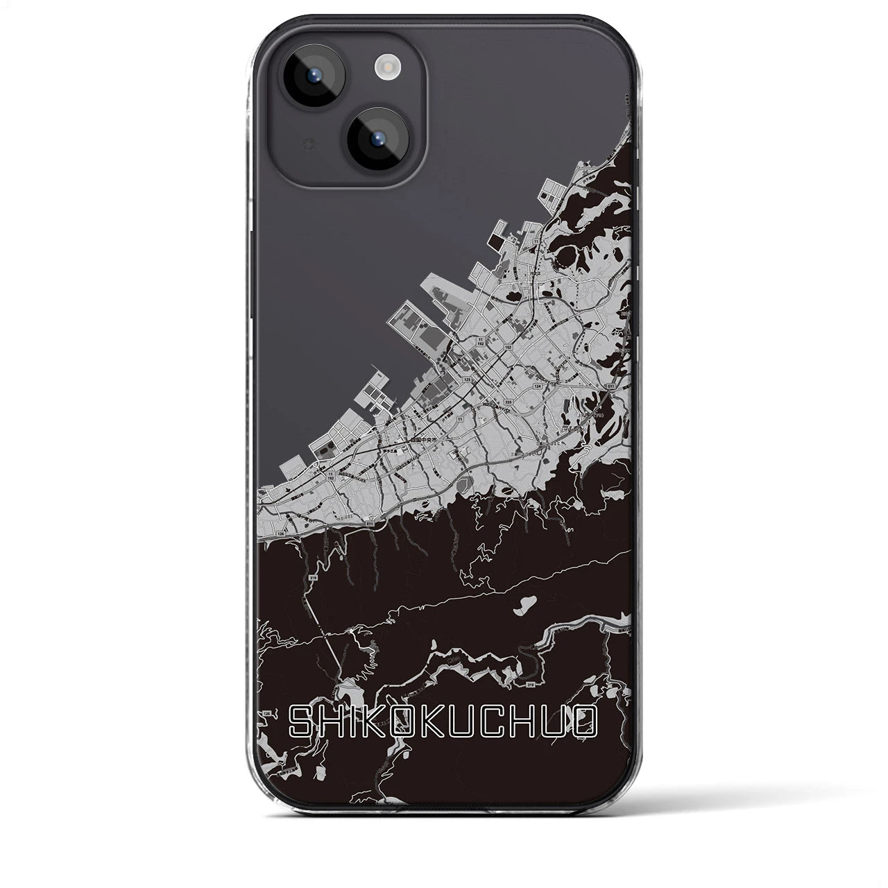 【四国中央(愛媛県)】地図柄iPhoneケース(クリアタイプ)