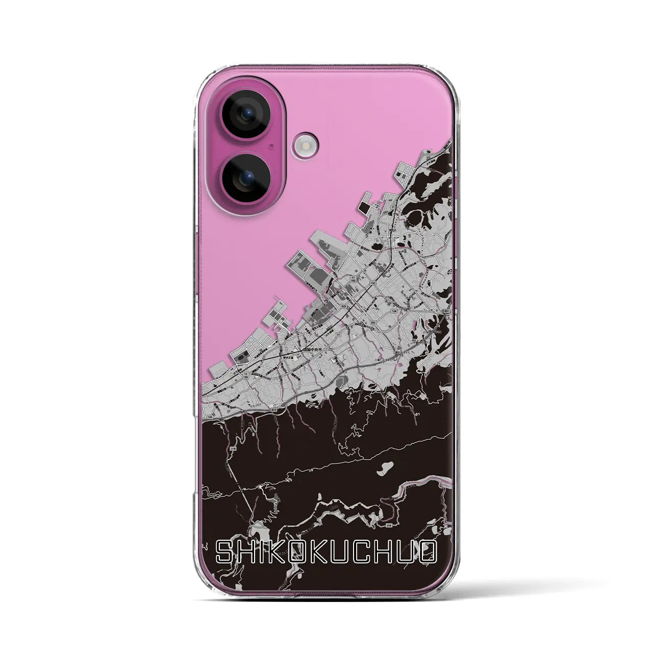 【四国中央(愛媛県)】地図柄iPhoneケース(クリアタイプ)