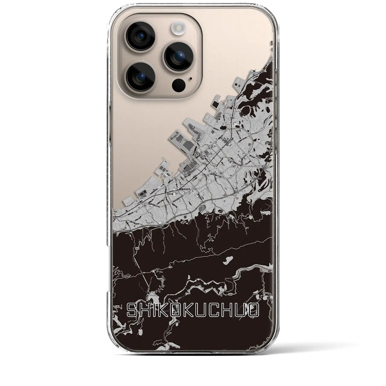 【四国中央(愛媛県)】地図柄iPhoneケース(クリアタイプ)