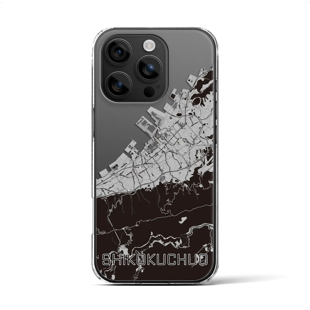 【四国中央(愛媛県)】地図柄iPhoneケース(クリアタイプ)
