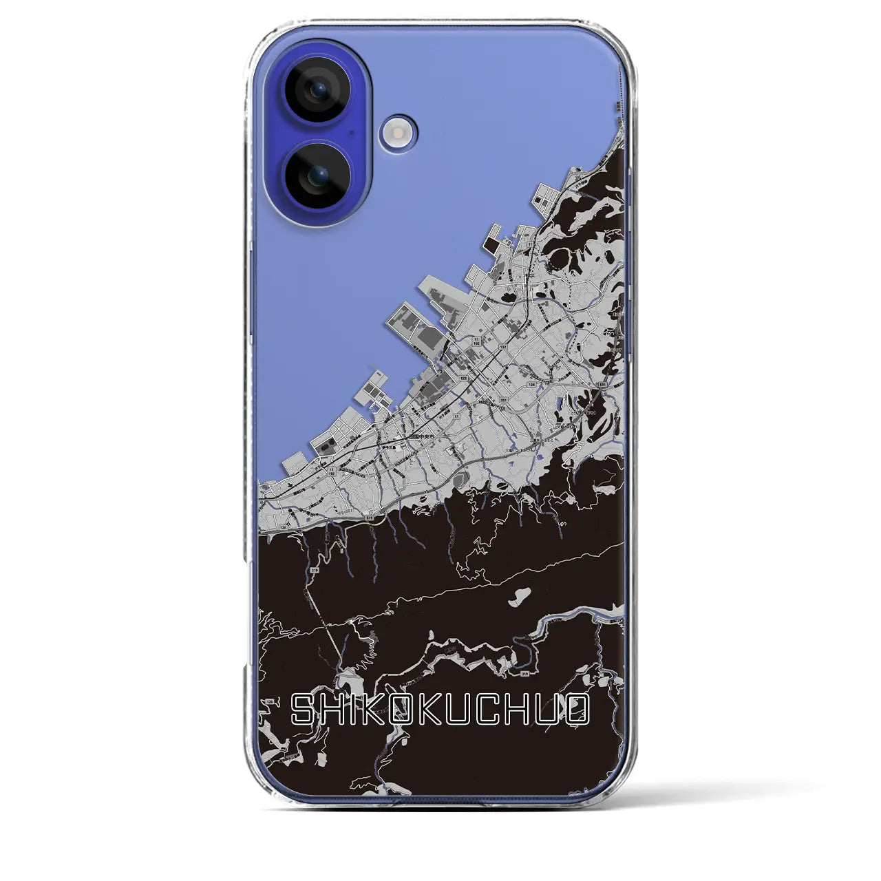 【四国中央(愛媛県)】地図柄iPhoneケース(クリアタイプ)