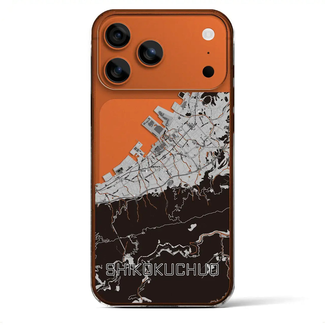 【四国中央(愛媛県)】地図柄iPhoneケース(クリアタイプ)