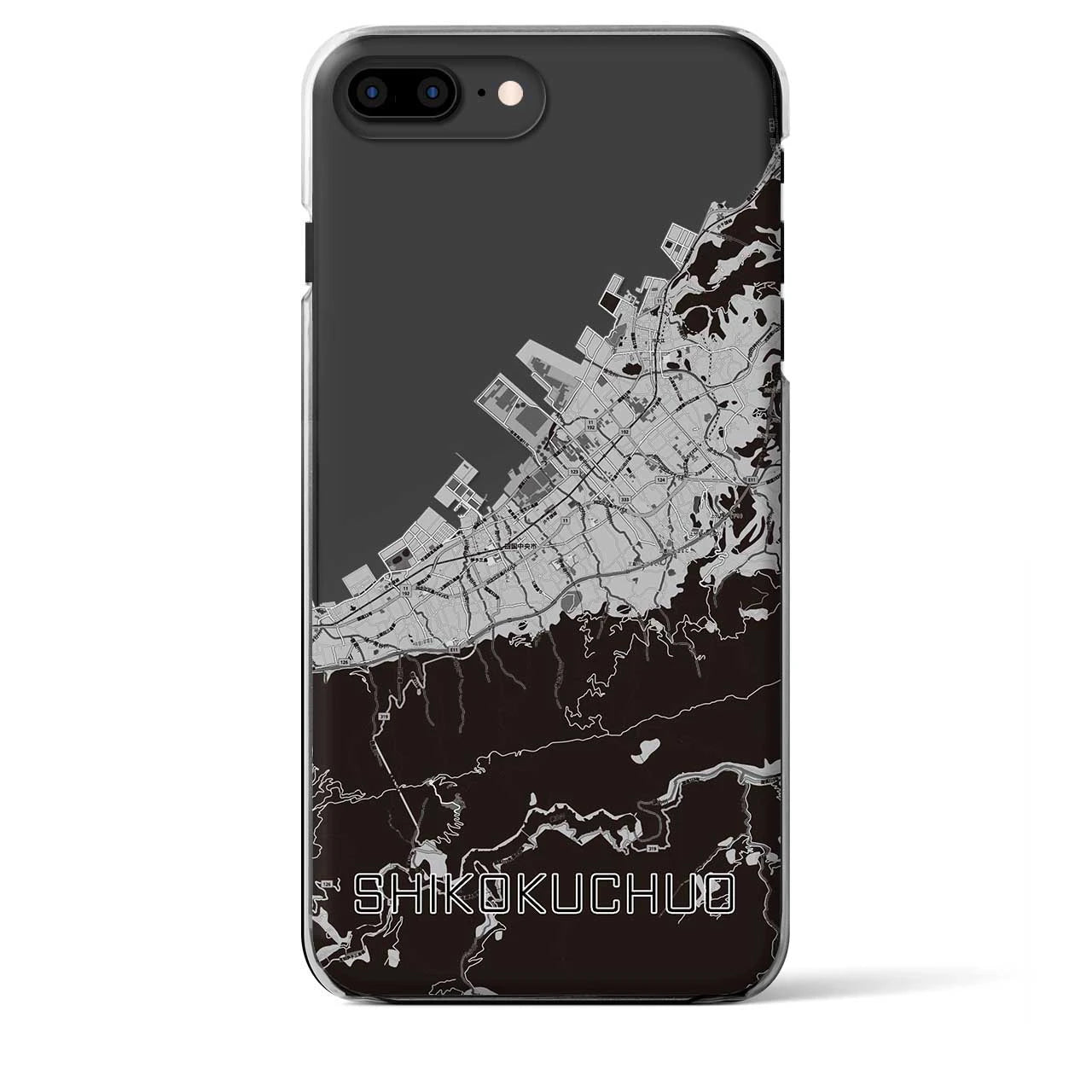 【四国中央(愛媛県)】地図柄iPhoneケース(クリアタイプ)